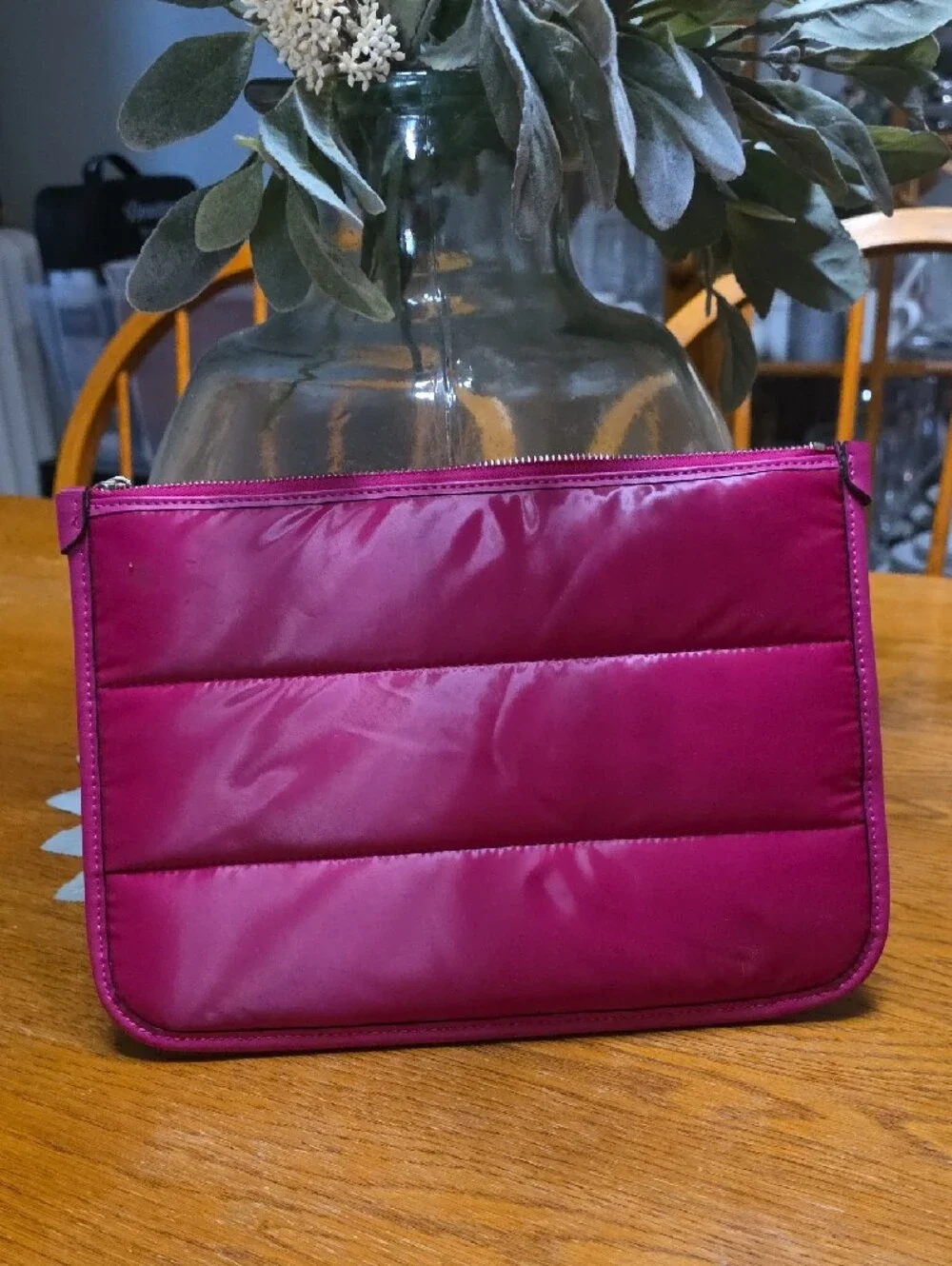 kate spade Magenta Quilted Zip Cosmetic Pouch